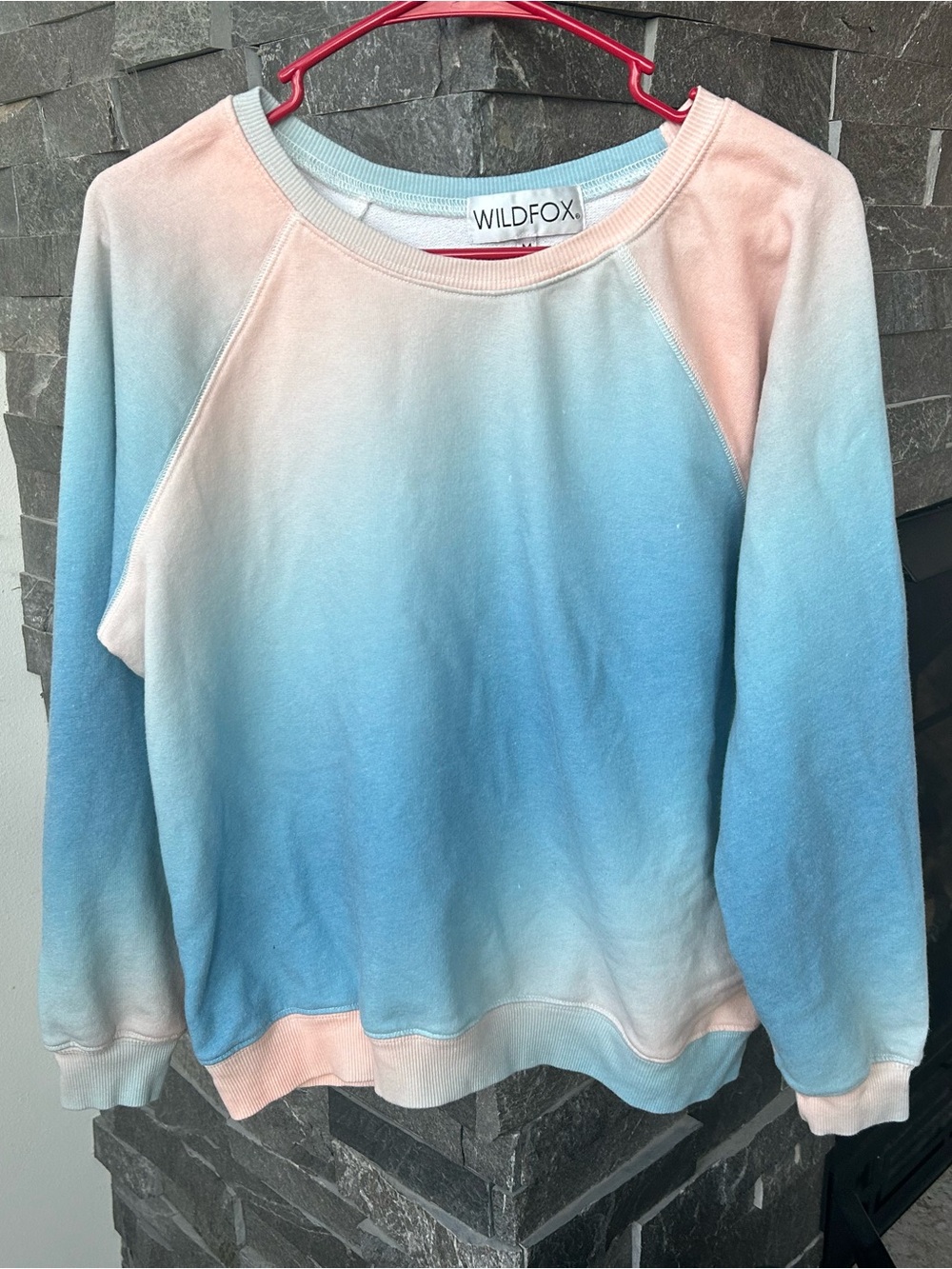 Wildfox Sommers “In The Grotto” Ombre/Tie-Dye Pullover Sweatshirt